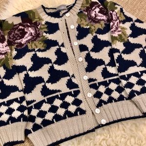 NORDSTROM Vintage "Point of View" Floral Cardigan
